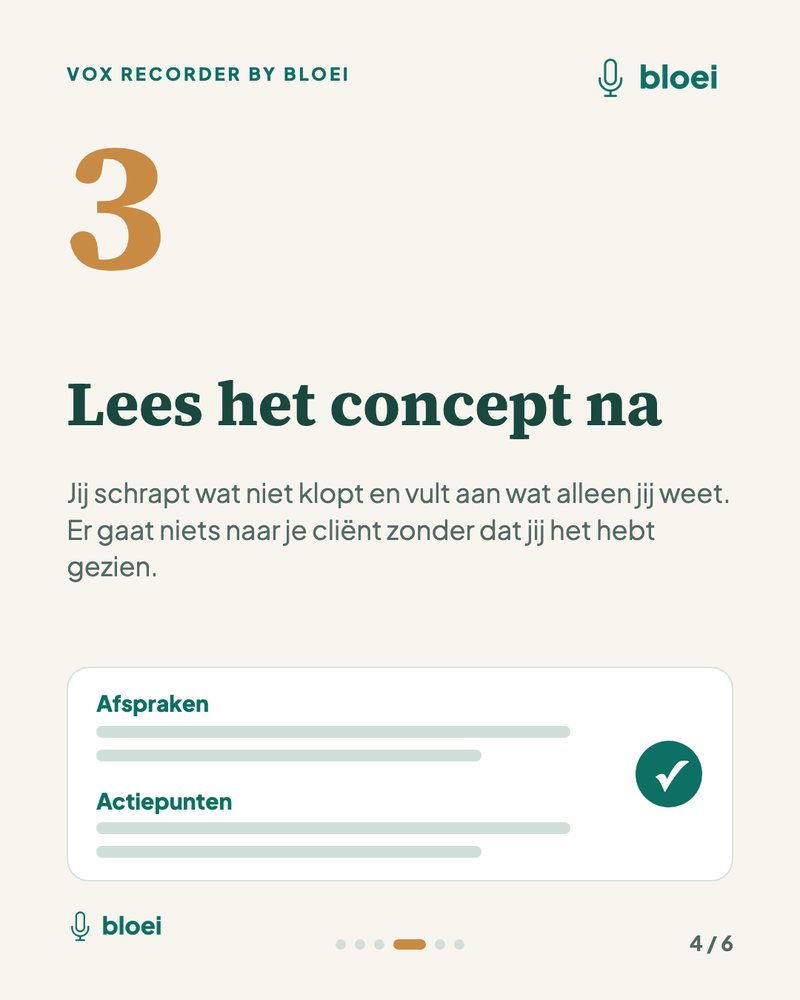 Pagina 4: Lees het concept na